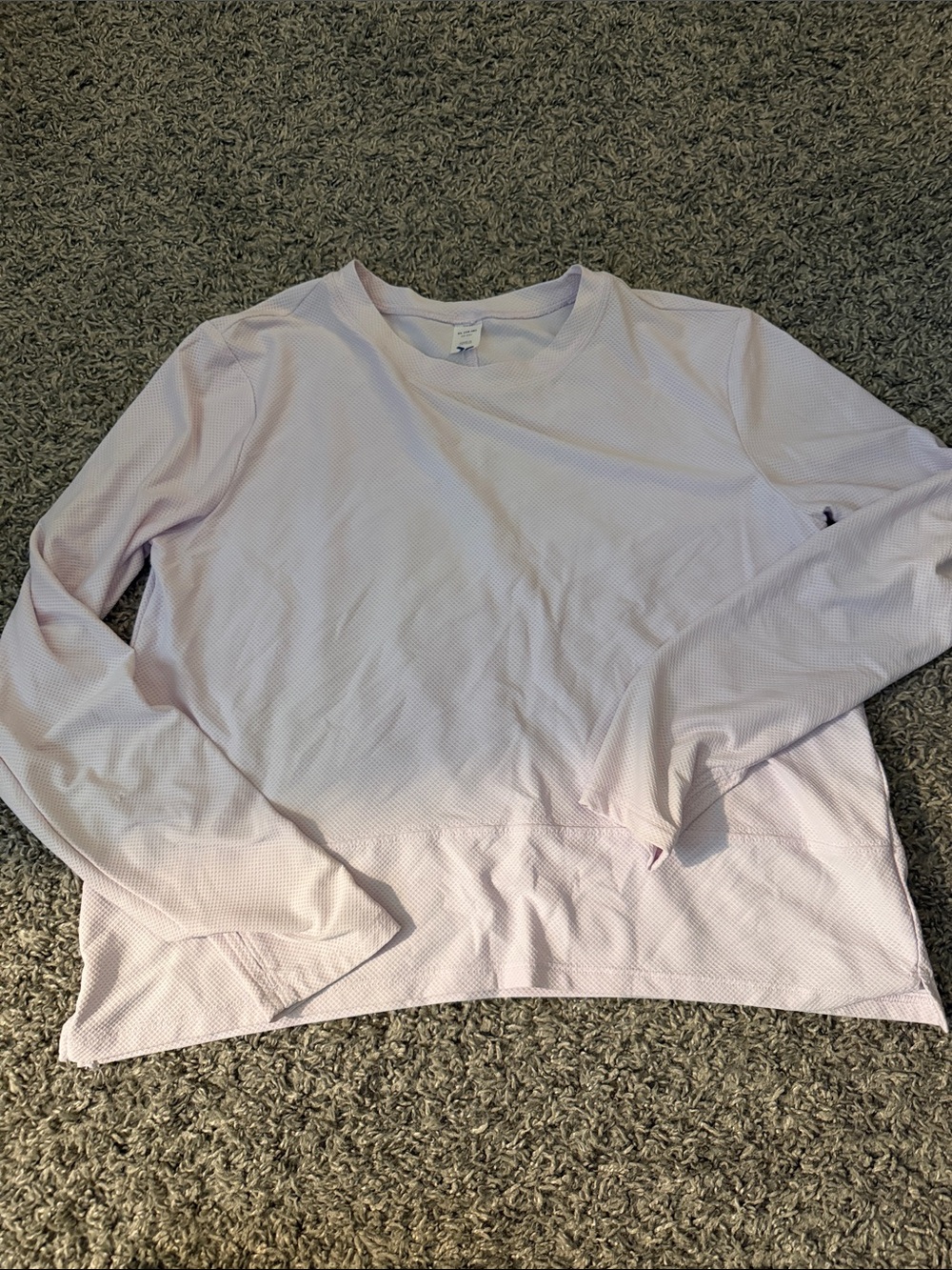 Light Lavender Long Sleeve Crewneck Top